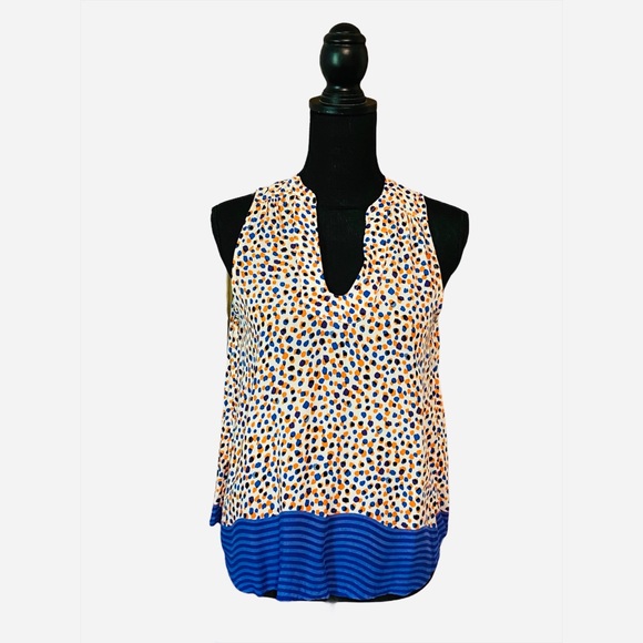 Anthropologie Maeve Enna Swing Split Neck Tank - Picture 2 of 6